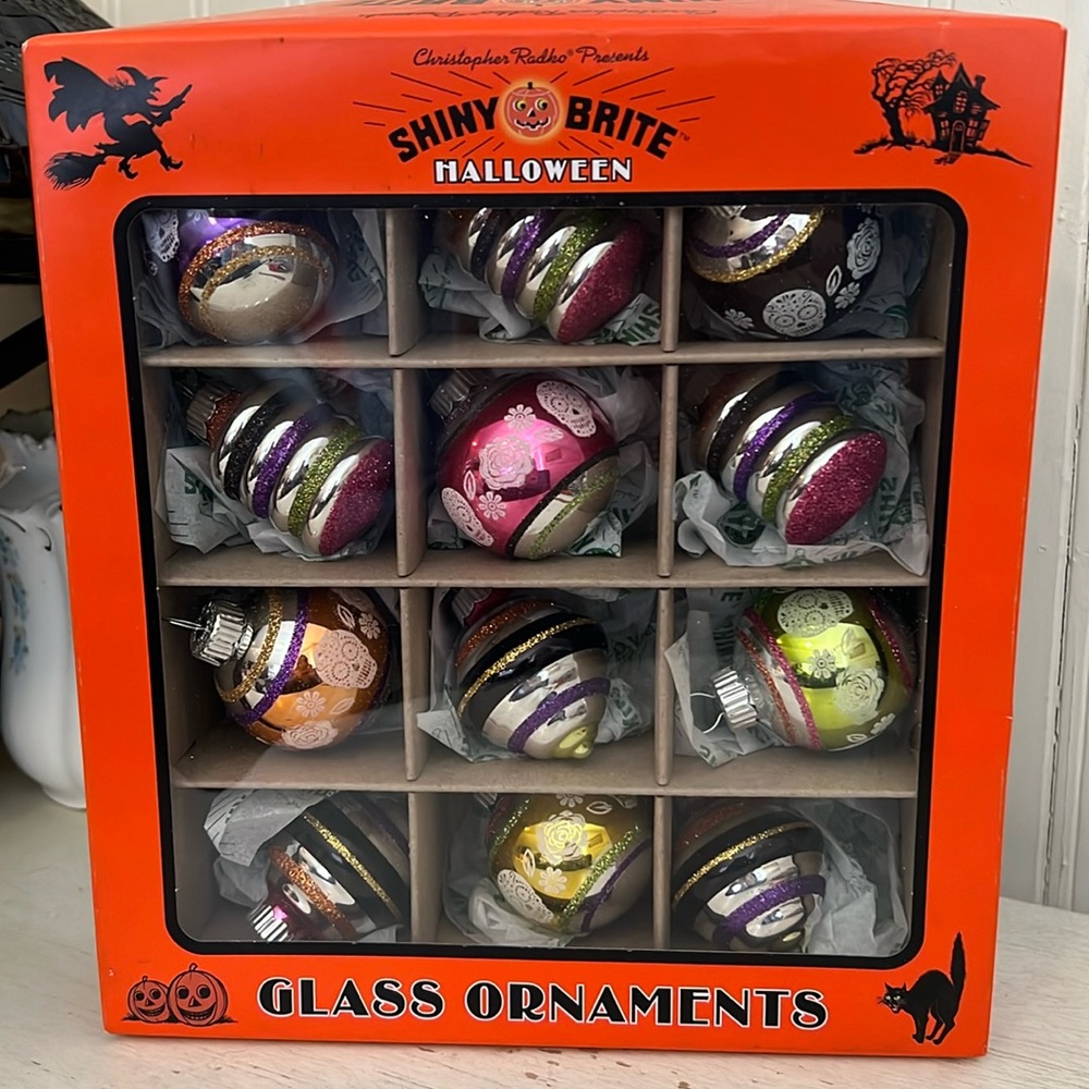 Christopher Radko Shiny Brite Halloween ornaments